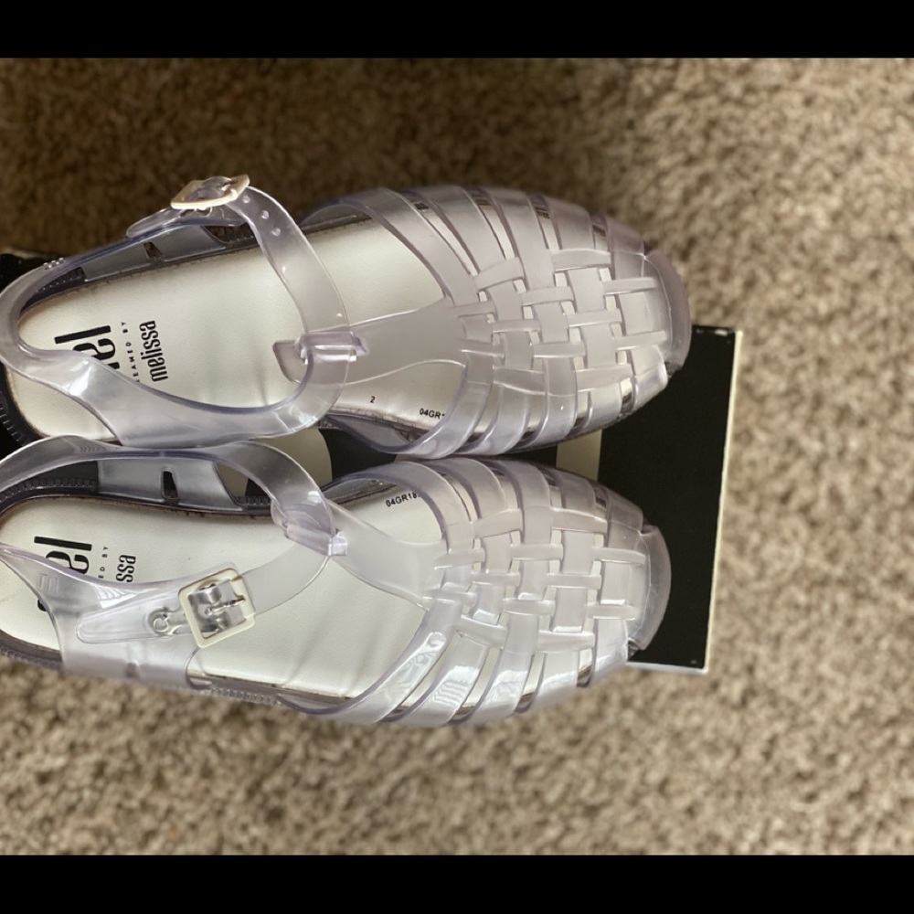 Clear purple sandals little girls size 3